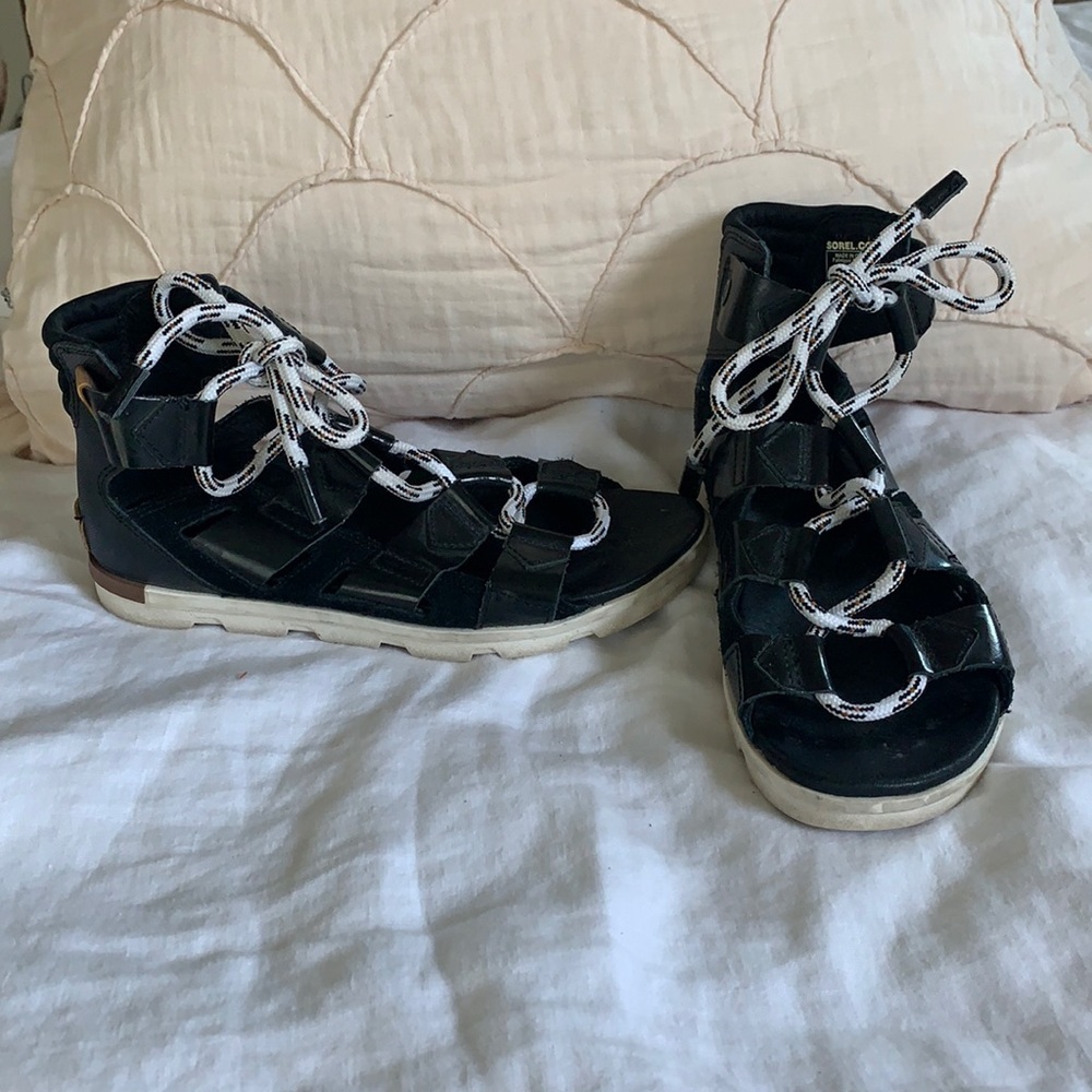 Sorel lace up sandals